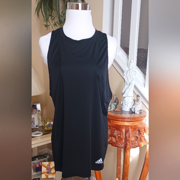adidas Tops - Adidas Running Prime Green Tank With Reflective Sripe On The Back. Black L EUC